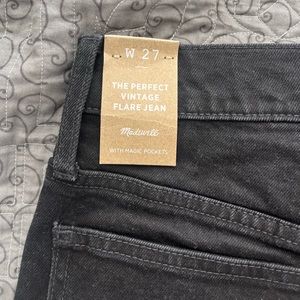 Madewell Perfect Vintage Flare Jean Black - size 27